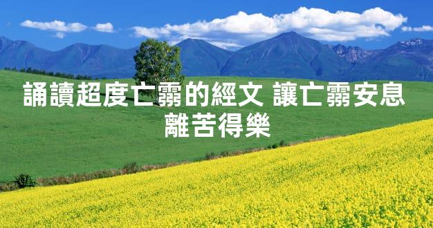誦讀超度亡霛的經文 讓亡霛安息 離苦得樂